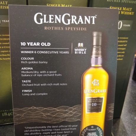 Glengrant 10 años folleto