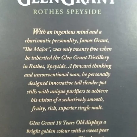 Glengrant 10 detalle