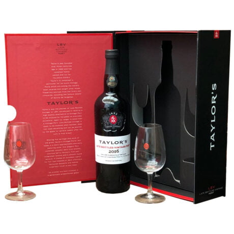 Taylors Latted Bottle Vintage (LBV) 750ml + copas