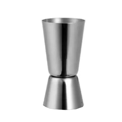Verre Doseur Jigger 25/50 Ml - Double Mesure, En Acier Inox Et Caoutchouc, Pour Cocktails