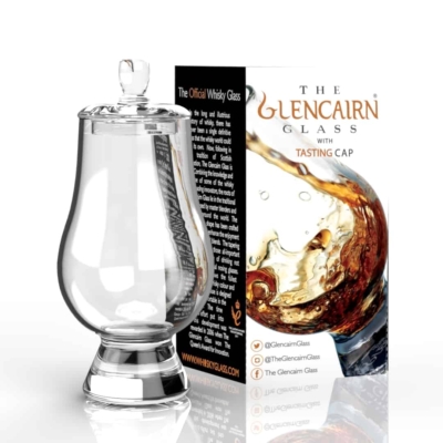 Set vaso cata whisky Glencairn + tapa oficial Glencairn