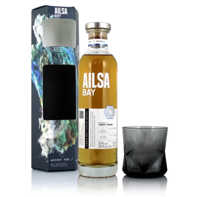 Ailsa Bay Sweet Smoke Single Malt Scotch Whisky 70cl + Vaso