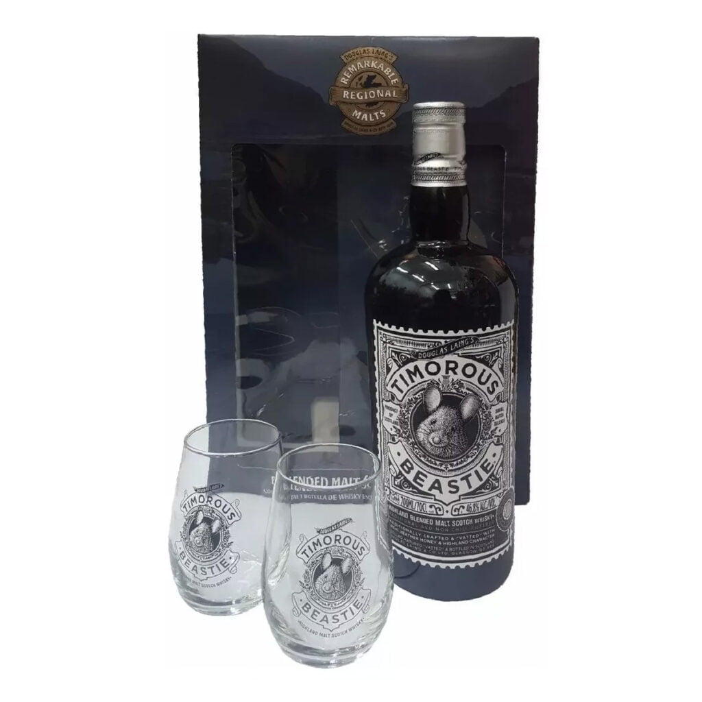 Timorous Beastie Blended Malt 700ml con 2 vasos | Whiskypedia