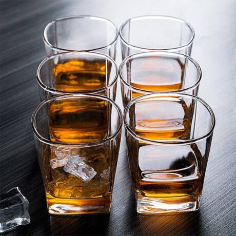 Vaso Whisky base cuadrada 290ml 8