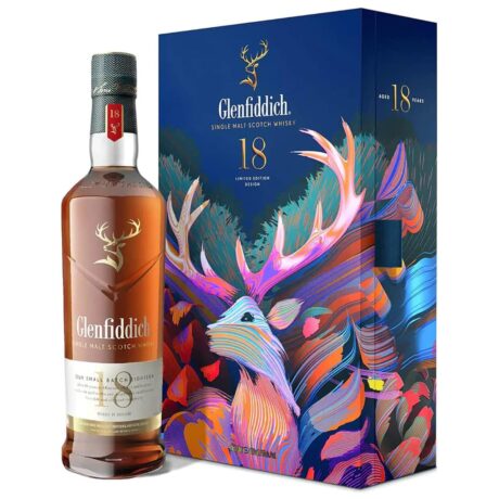 Glenfiddich 18 años 700ml con petaca 15