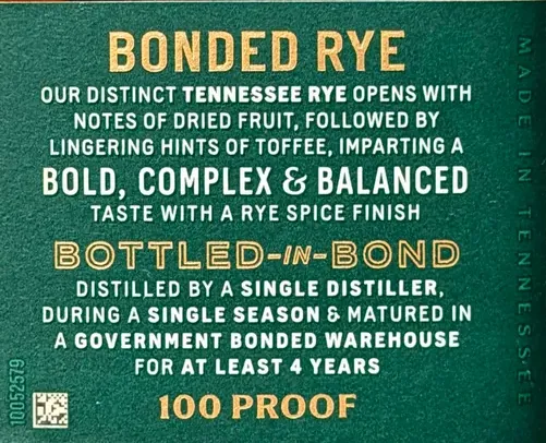 Jack Daniel´s Bonded Rye Whiskey 700ml 6