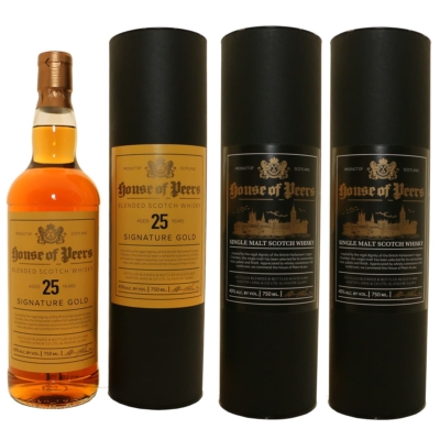 House of Peers 25 años + 2 Single malt sin cargo